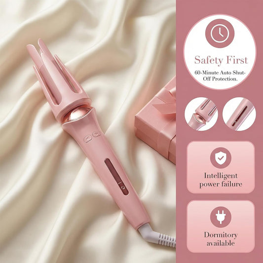 Automatic Hair Curler Ceramic Curling Iron, One-Button Auto Rotating Curling Wand