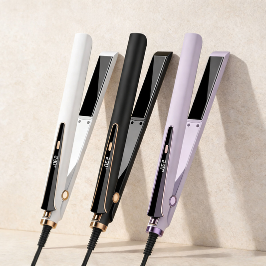 Professional Hair Straightener & Curler 2-in-1, Ceramic Flat Iron with LCD Digital Display