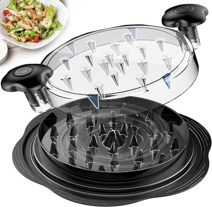 Large Chicken Shredder Tool with Twist Action and Clear Visible Lid