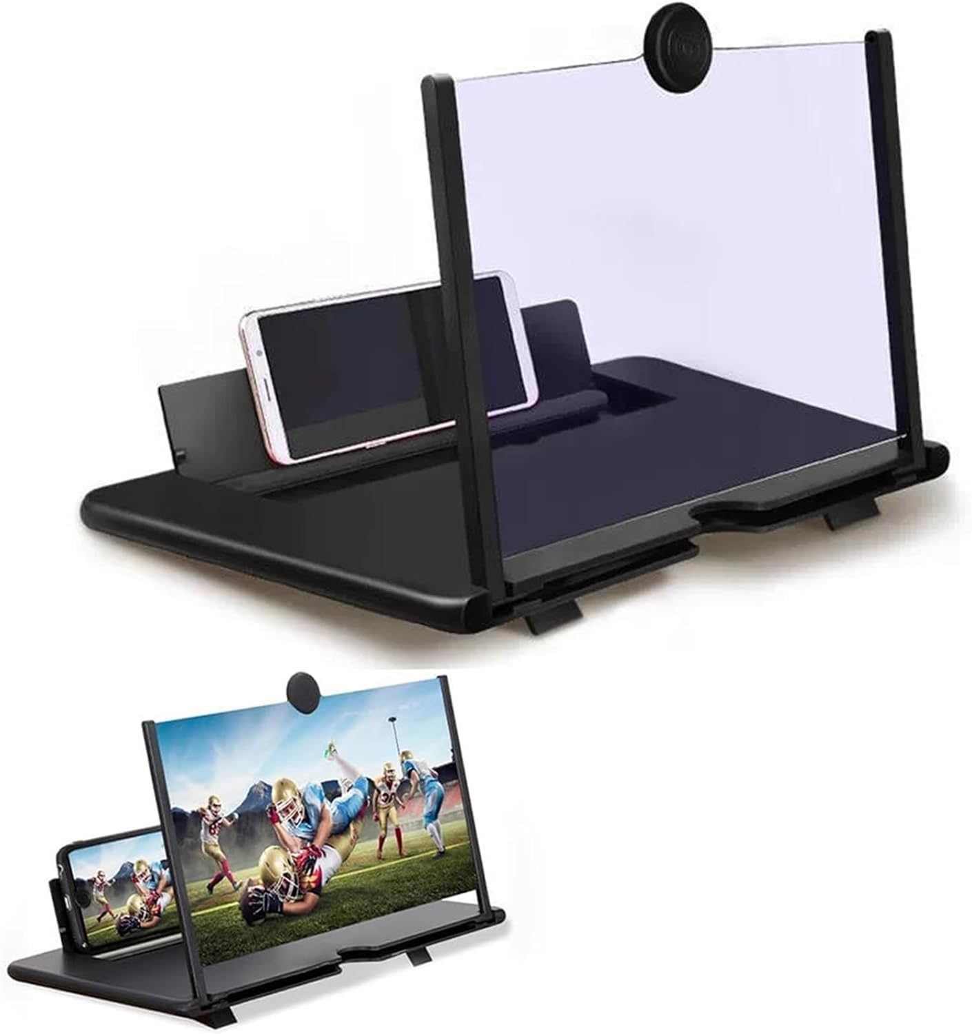 12" Phone Screen Magnifier 2-4X, HD Mobile Phone Video Amplifier with Foldable Stand