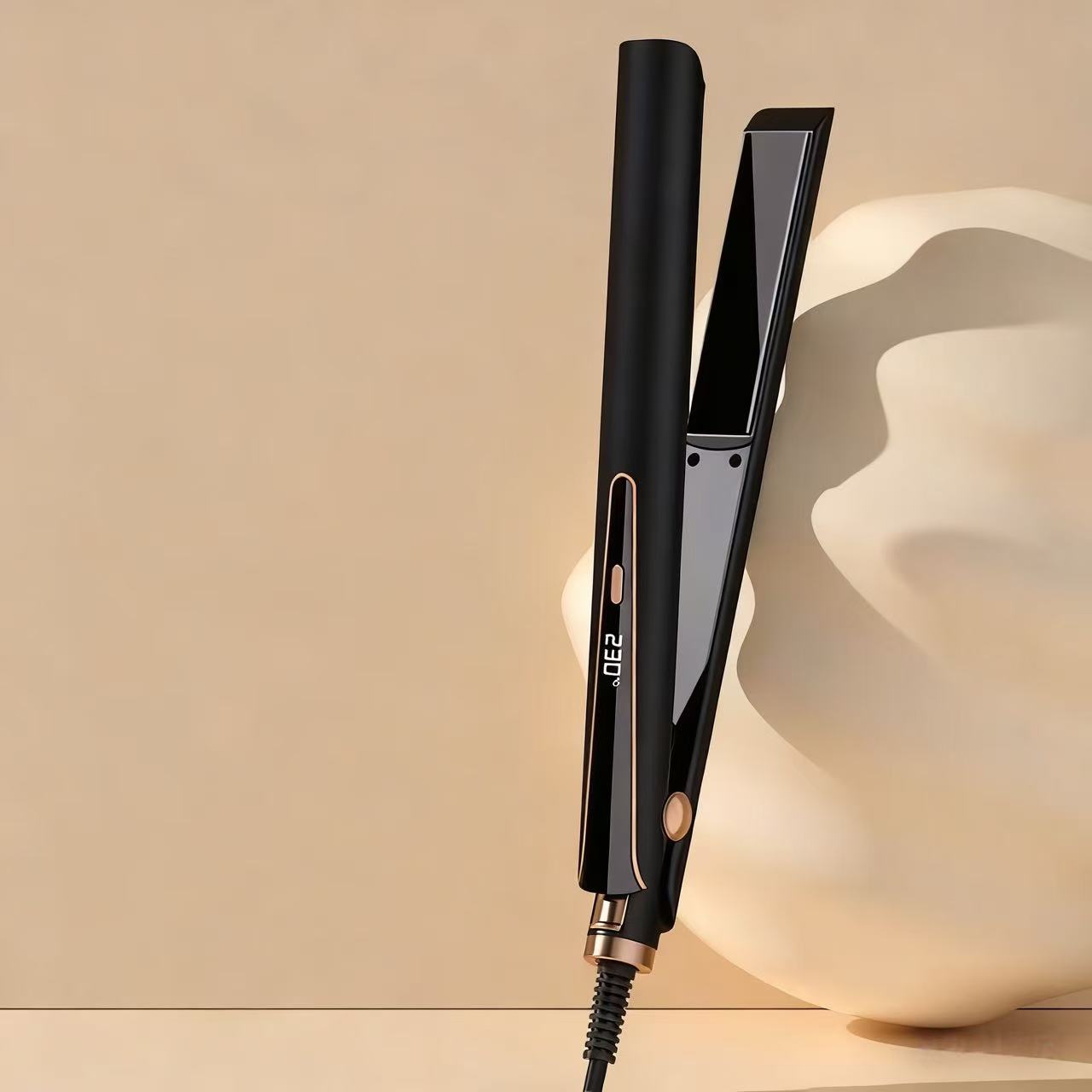 Professional Hair Straightener & Curler 2-in-1, Ceramic Flat Iron with LCD Digital Display