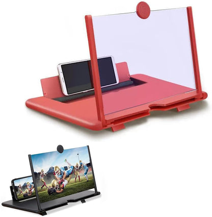12" Phone Screen Magnifier 2-4X, HD Mobile Phone Video Amplifier with Foldable Stand