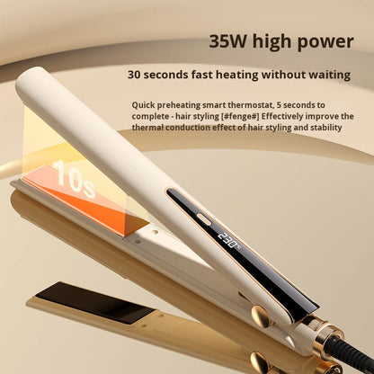 Professional Hair Straightener & Curler 2-in-1, Ceramic Flat Iron with LCD Digital Display