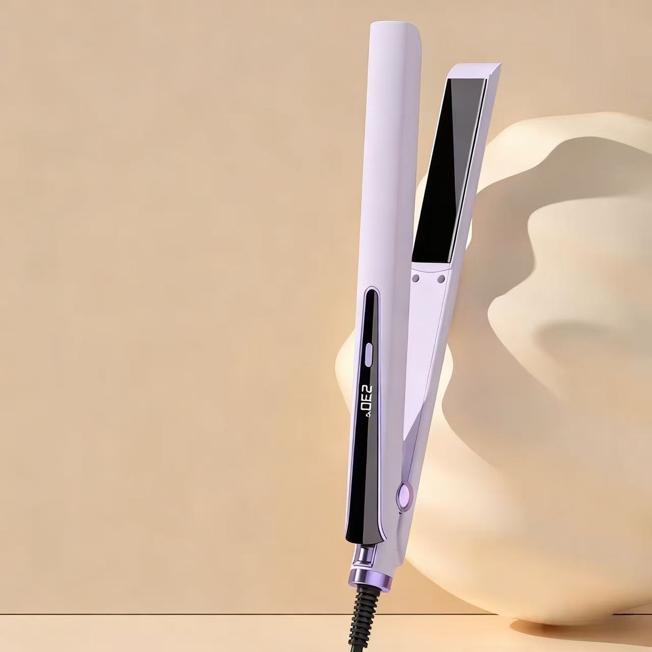 Professional Hair Straightener & Curler 2-in-1, Ceramic Flat Iron with LCD Digital Display