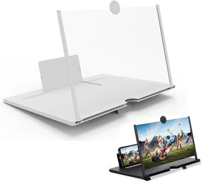 12" Phone Screen Magnifier 2-4X, HD Mobile Phone Video Amplifier with Foldable Stand