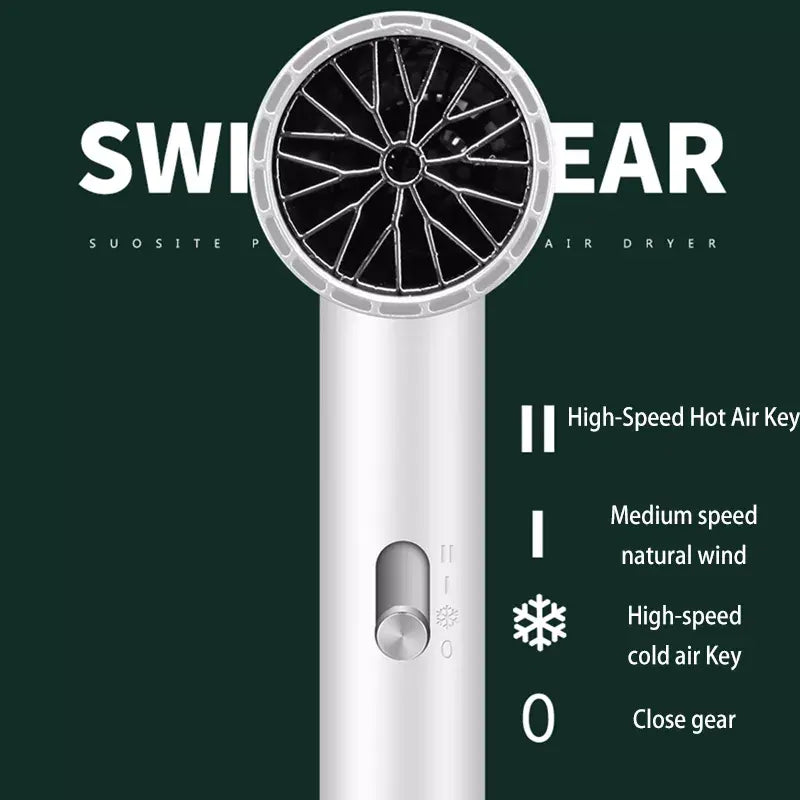 High Speed Ionic Hair Dryer, Professional Salon Blow Dryer with Negative Ions