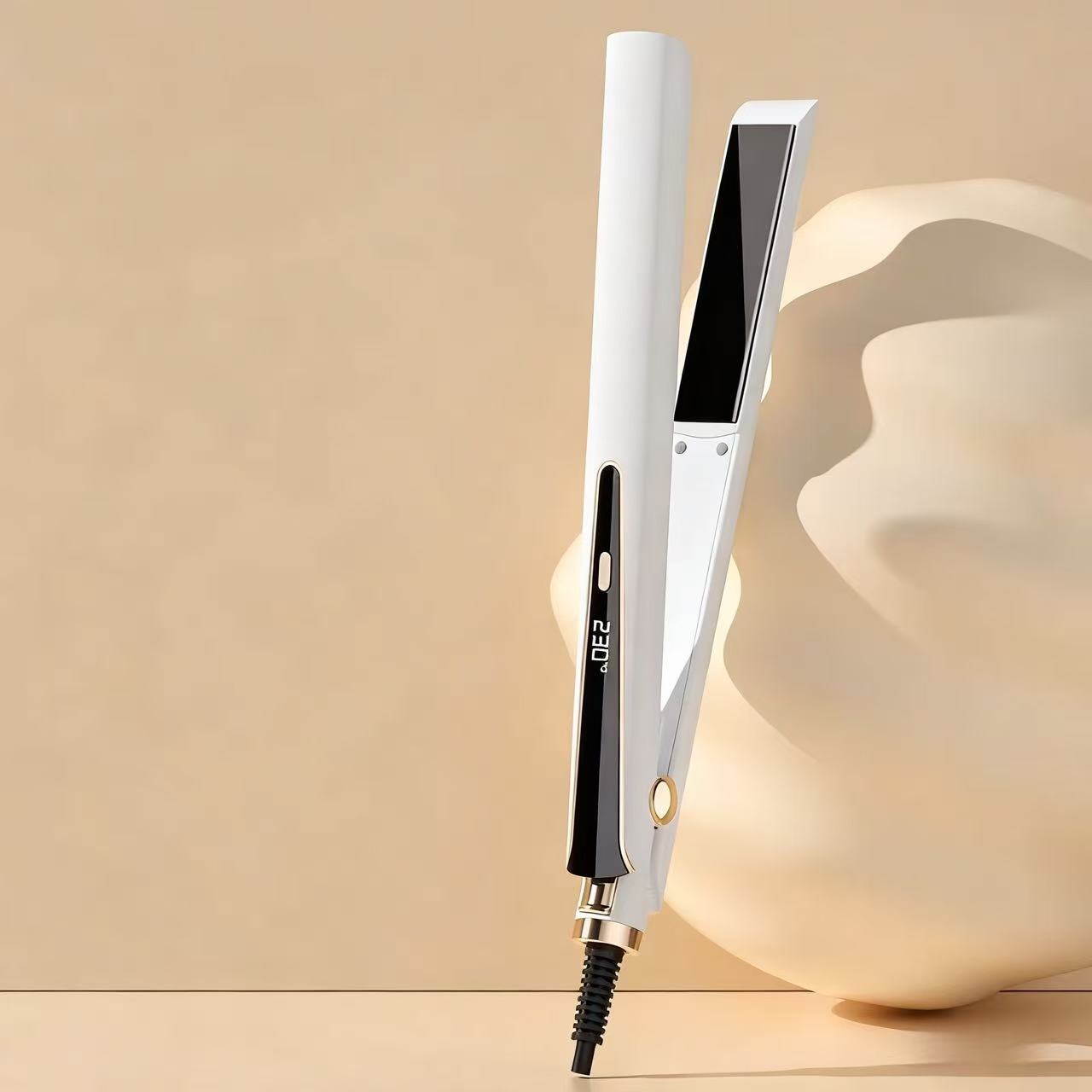 Professional Hair Straightener & Curler 2-in-1, Ceramic Flat Iron with LCD Digital Display