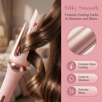 Automatic Hair Curler Ceramic Curling Iron, One-Button Auto Rotating Curling Wand