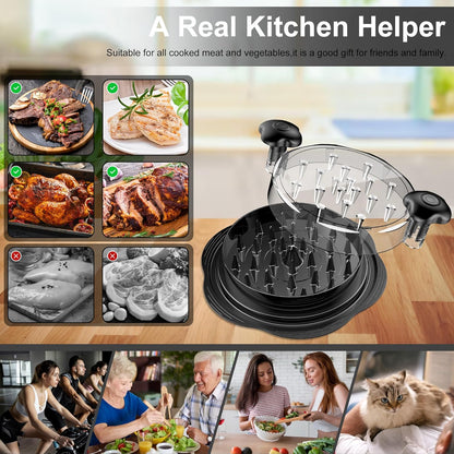 Large Chicken Shredder Tool with Twist Action and Clear Visible Lid