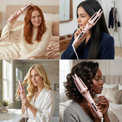 Automatic Hair Curler Ceramic Curling Iron, One-Button Auto Rotating Curling Wand